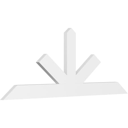 Ekena Millwork Saratoga Architectural Grade PVC Gable Bracket, 84"W x 31 1/2"H x 2"D x 6"F, 9/12 Pitch GBP084X32X0206SAR00